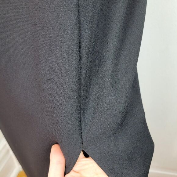 Vintage 90s Black Front Slit Formal Maxi Skirt - Picture 3 of 8